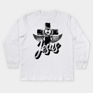 Jesus cross Kids Long Sleeve T-Shirt